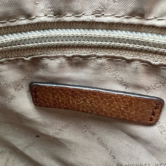 Michael Kors Brown And Tan Monogram Tote Purse - Picture 10 of 10